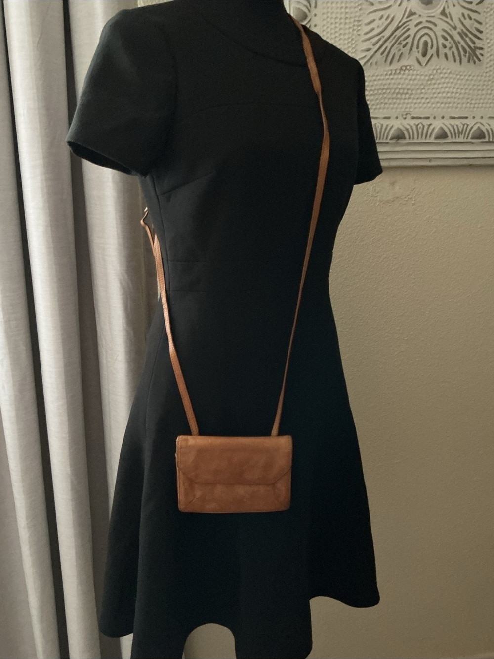 HOBO Caramel Leather Mini Crossbody